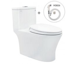 Bồn Cầu Viglacera V63 Nắp Êm V68 Tặng Vòi Xịt VG826