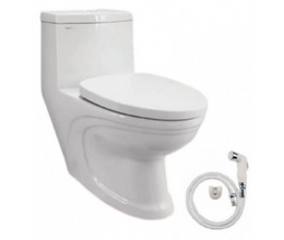 Bồn Cầu Viglacera V39 Nắp Êm V37 + Vòi Xịt VG826